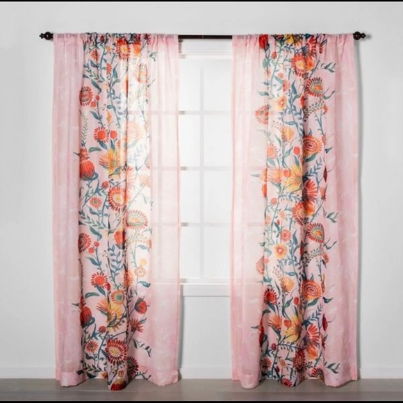 Opalhouse Pink Floral Curtains - Picture 1 of 6